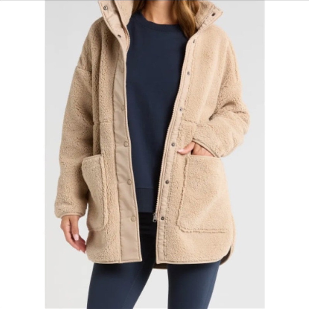 Zella Cozy Faux Shearling Jacket size medium